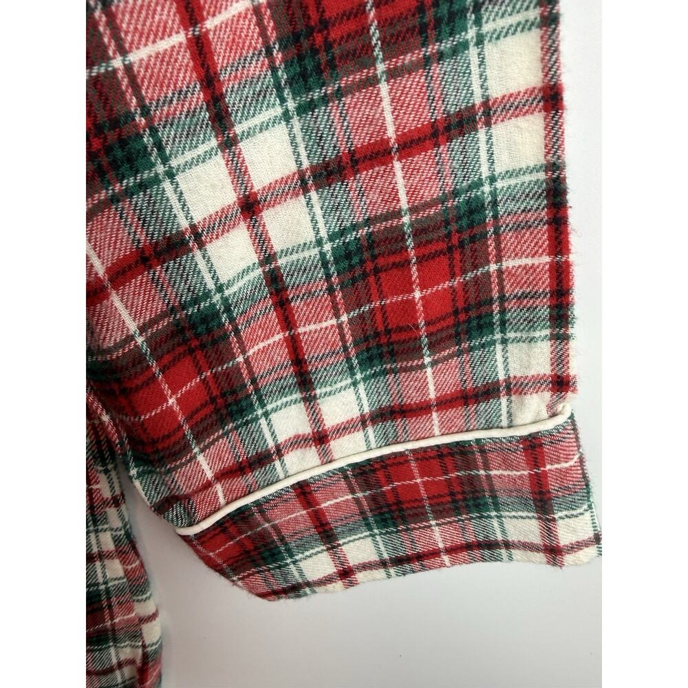 Lauren Ralph Lauren Plaid Flannel Sleep Shirt Nightgown NWT Red Green Cotton L - Picture 5 of 7